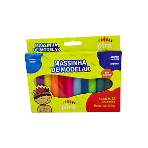 Massa de Modelar 12 cores Piratininga