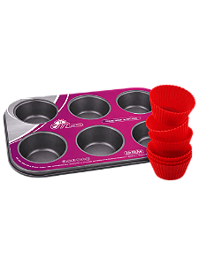 Forma P/6 Cupcakes Silicone 26x18x3cm Inga