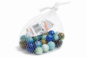 Bola de gude Leitosa com 25 unidades