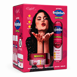 Kit Capilar 3 Peças Beijinhos Morango Belkit
