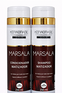 Kit Shampoo/Condicionador Matizador Marsala Kerabrasil Vidallife