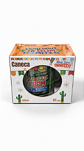 Caneca Vidro Frase Junina