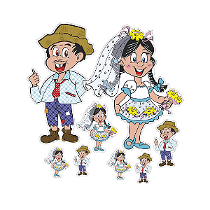 Jn Painel Decorativo Noivinhos Caipira Taz Nc Toys