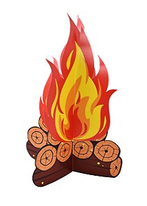 Jn Enfeite Totem Un Fogueira 61,5cm Rocie Rio De Ouro