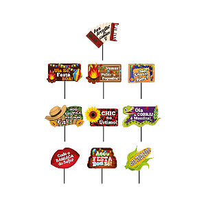 Jn Placas Junina C/10 Taz Nc Toys