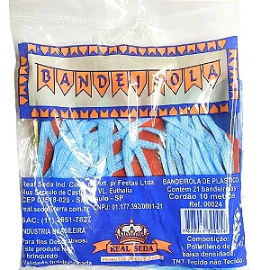 Bandeirinha Junina 10M Plástico Real Seda