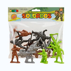 Soldados de Brinquedos com 12 Peças