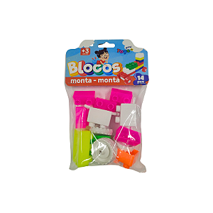 Bloco Monta Monta 14 peças Minitoys