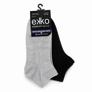 Kit Meia 3 Peças Masculina Cano Curto