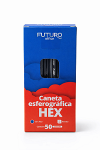 Caneta Esferográfica Azul Caixa com 50 Unidades