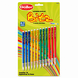 Lapiseira 12 Peças 0,7mm Bitz