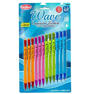 Lapiseira 12 Peças 0,7mm Wave
