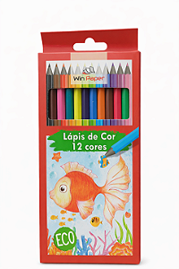 Lápis 12 Cores Hexagonais Eco