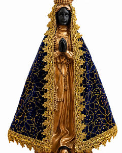 Nossa Senhora Aparecida 45cm C/ Manto De Tecido
