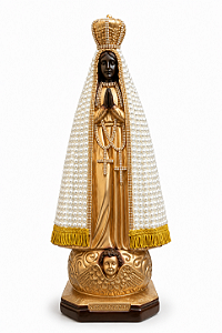 Imagem Nossa Senhora Aparecida Com Pérolas 64cm