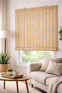 Persiana Rolo de Bambu 160x160 cm Cor Honey Maple – Coleção Bauhaus