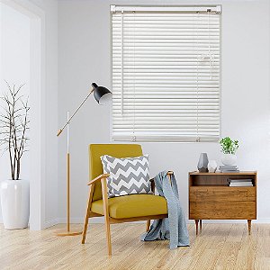Persiana Horizontal PVC 25mm 80x130 cm Branca – Linha OFF 25