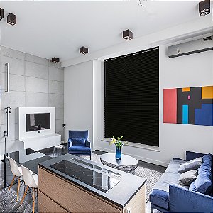 Persiana Horizontal PVC 25mm 80x130 cm Preta – Linha OFF 25