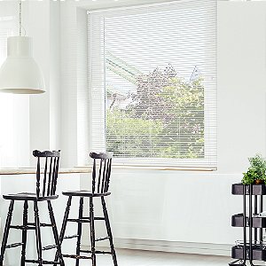 Persiana Horizontal PVC 25mm 140x130 cm Branca – Linha OFF 25