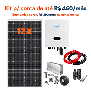 Kit de Energia Solar 7,44 Kwp Inversor Elgin C/minitrilho