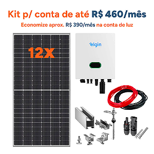 Kit de Energia Solar 7,44 Kwp Inversor Elgin C/fibromadeira