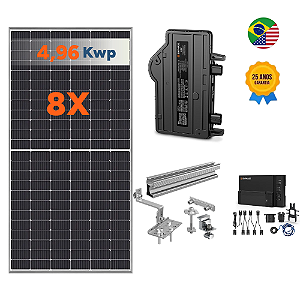 Kit Energia Solar On Grid Micro Invers Enphase Iq8p 4,96 Kwp