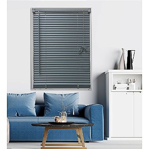 Persiana Horizontal de PVC 25mm – OFF 25 | 120x130 cm Chumbo