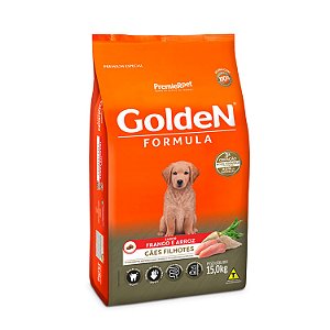 Ração Golden Fórmula para Cães Filhote Sabor Frango e Arroz 15Kg