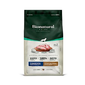 Ração Bionatural Prime para Cães Adultos de Raças Médias e Grandes Sabor Frango, Blueberry, Coco e Aveia 15kg ou 20kg