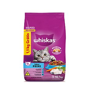 Ração Whiskas para Gatos Adultos Sabor Peixe 10kg