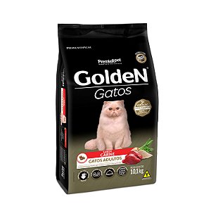Ração Golden para Gatos Adultos Sabor Carne 10kg