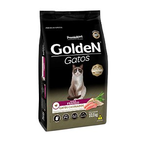 Ração Golden para Gatos Adultos Castrados Sabor Frango 10kg