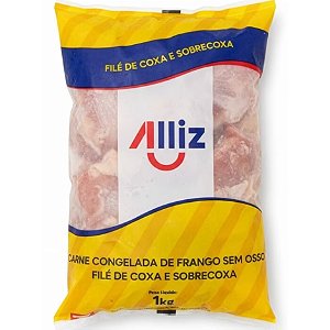 Filé de Coxa Com Sobrecoxa de Frango Pacote Congelada Alliz Kg