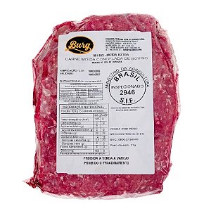 Carne Moída Bovina Extra Limpa Congelada Burg 1,5kg