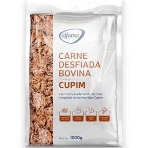 Cupim Bovino Desfiado Congelado Alfama 1kg - Caixa 6 Kg