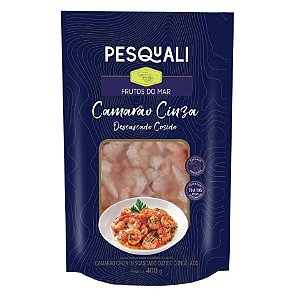 Camarão Cinza Descascado Cozido Congelado 70/105 400g - Caixa 5 Kg