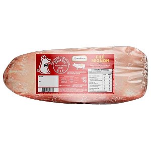 Filé Mignon Suíno Congelado Excelência / Forn. Classe D - Caixa 22 Kg