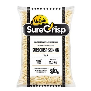 Batata 7Mm Surecrisp Skin On Congelado Mc 2,5kg / Forn. Classe D - Caixa 15 Kg