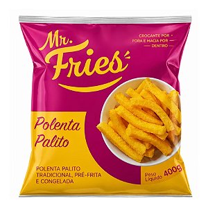 Polenta Pré Frita Palito Congelada Iqf Mr. Fries 400g / Forn. Classe D - Caixa 30 unidades