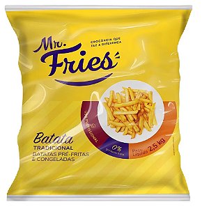 Batata 10Mm Congelado Mr Fries 2,5kg / Forn. Classe D - Caixa 10 Kg