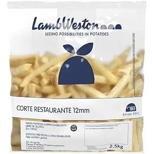 Batata 12Mm Congelado Lamb Weston 2,5kg / Forn. Classe D - Caixa 10 Kg