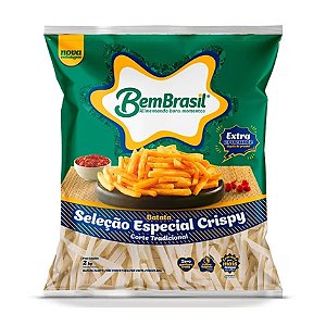 Batata 9Mm Crispy Crocante Bem Brasi 2kg / Forn. Classe D - Caixa 14 Kg