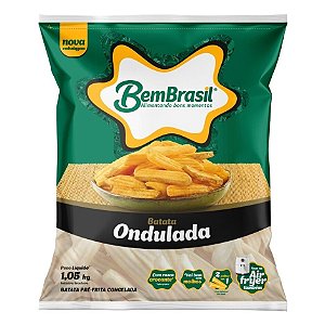 Batata 9X18Mm Ondulada Congelado Bem Brasil 1,05kg / Forn. Classe D - Caixa 14,7 Kg