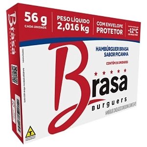 Hamburguer Bovino Picanha Brasa 36x56g / Forn. Classe D - Caixa 10,1 Kg