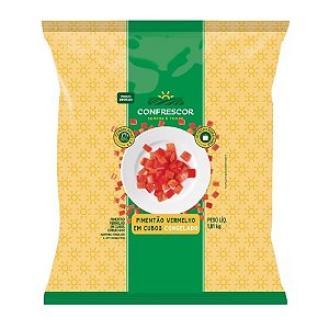 Pimentão Vermelho em Cubos Congelado Iqf Confrescor 1,01kg / Forn. Classe D - Caixa 5 unidades