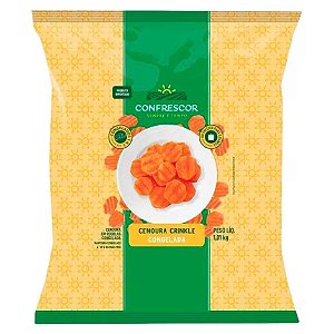 Cenoura Crinkle Congelado Iqf Confrescor 1,01kg / Forn. Classe D - Caixa 5,05 Kg