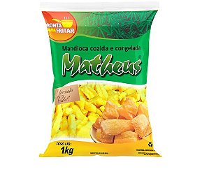 Mandioca Tolete Congelada Matheus 1kg / Forn. Classe D - Caixa 10 unidades
