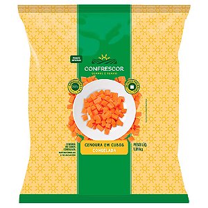 Cenoura Em Cubos Congelada Iqf Confrescor 1,01kg / Forn. Classe D - Caixa 10,1 Kg