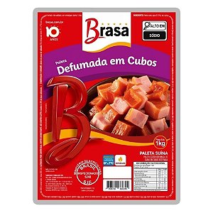 Bacon Paleta Em Cubos Resfriado Brasa 1kg / Forn. Classe D - Caixa 10 Kg