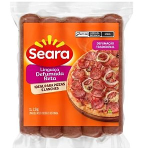 Linguiça Calabresa Reta Resfriado Seara 2,5kg Linha D - Caixa 15 Kg